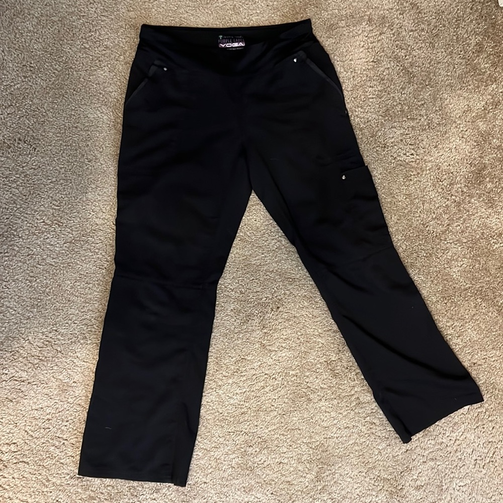 Black Healing Hands Purple Label Yoga Scrubs Petite Small